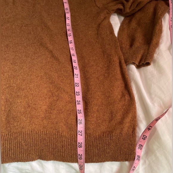 Mutual Weave Cotton Wool Blend Collared Brown Pullover Sweater - Picture 5 of 6